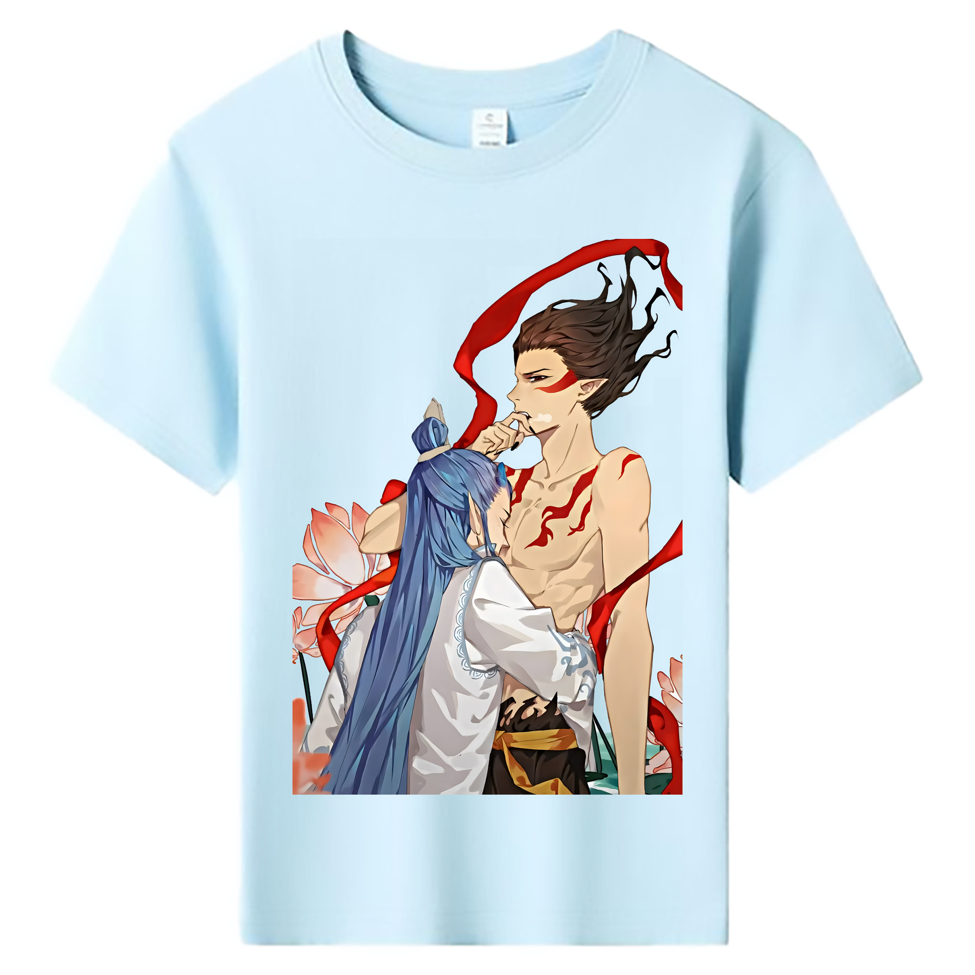 （画像用） Ne Zha 2 ナタ 魔童の大暴れ 綿100％キッズTシャツ（フロントプリント）